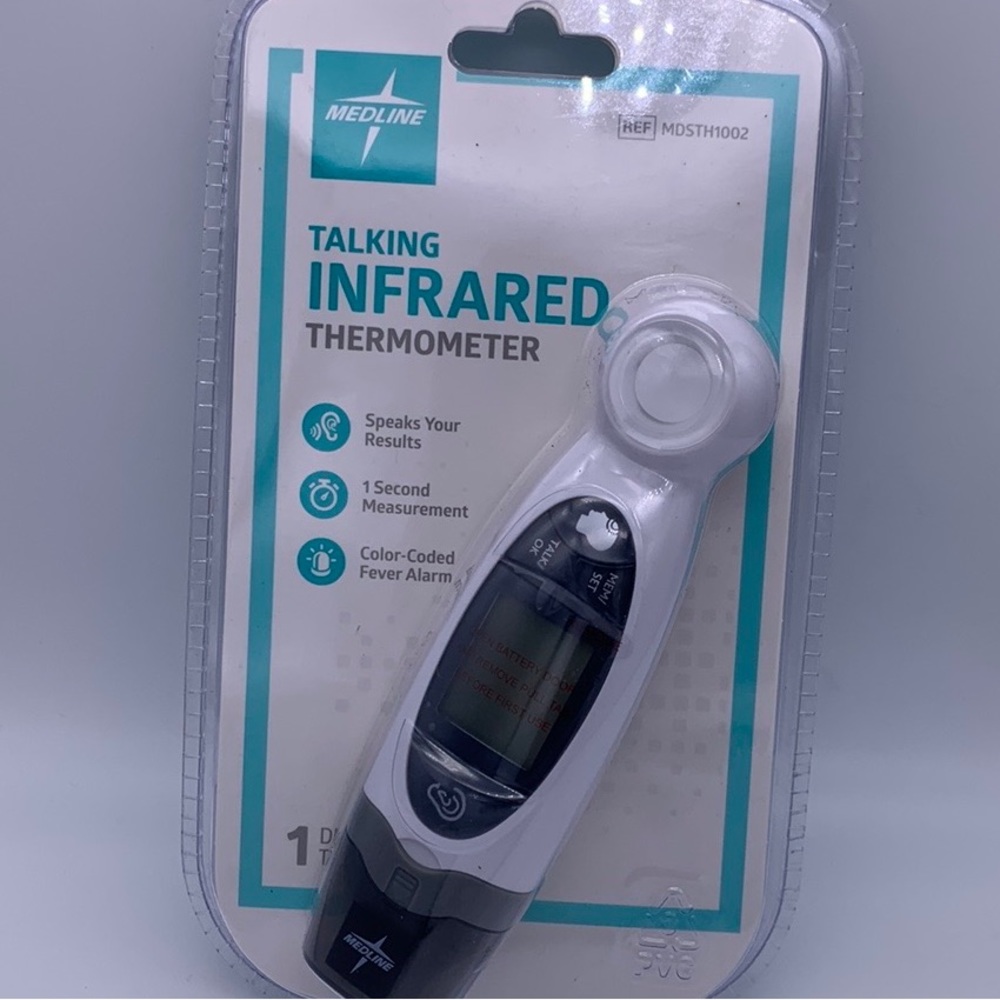 Medline Talking Infrared Ear & Forehead Digital Thermometer